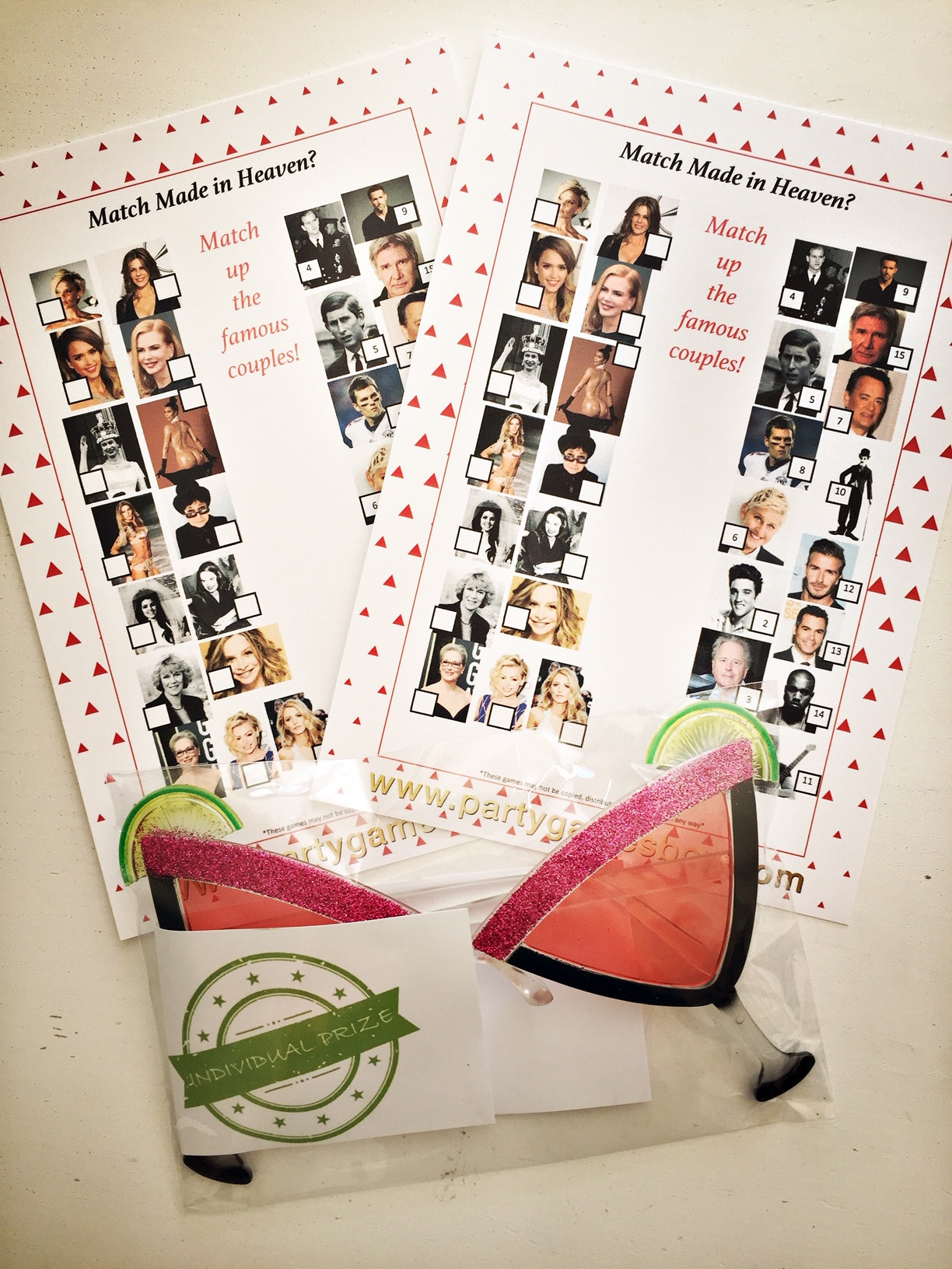Match made in heaven celebrity matching hens party game