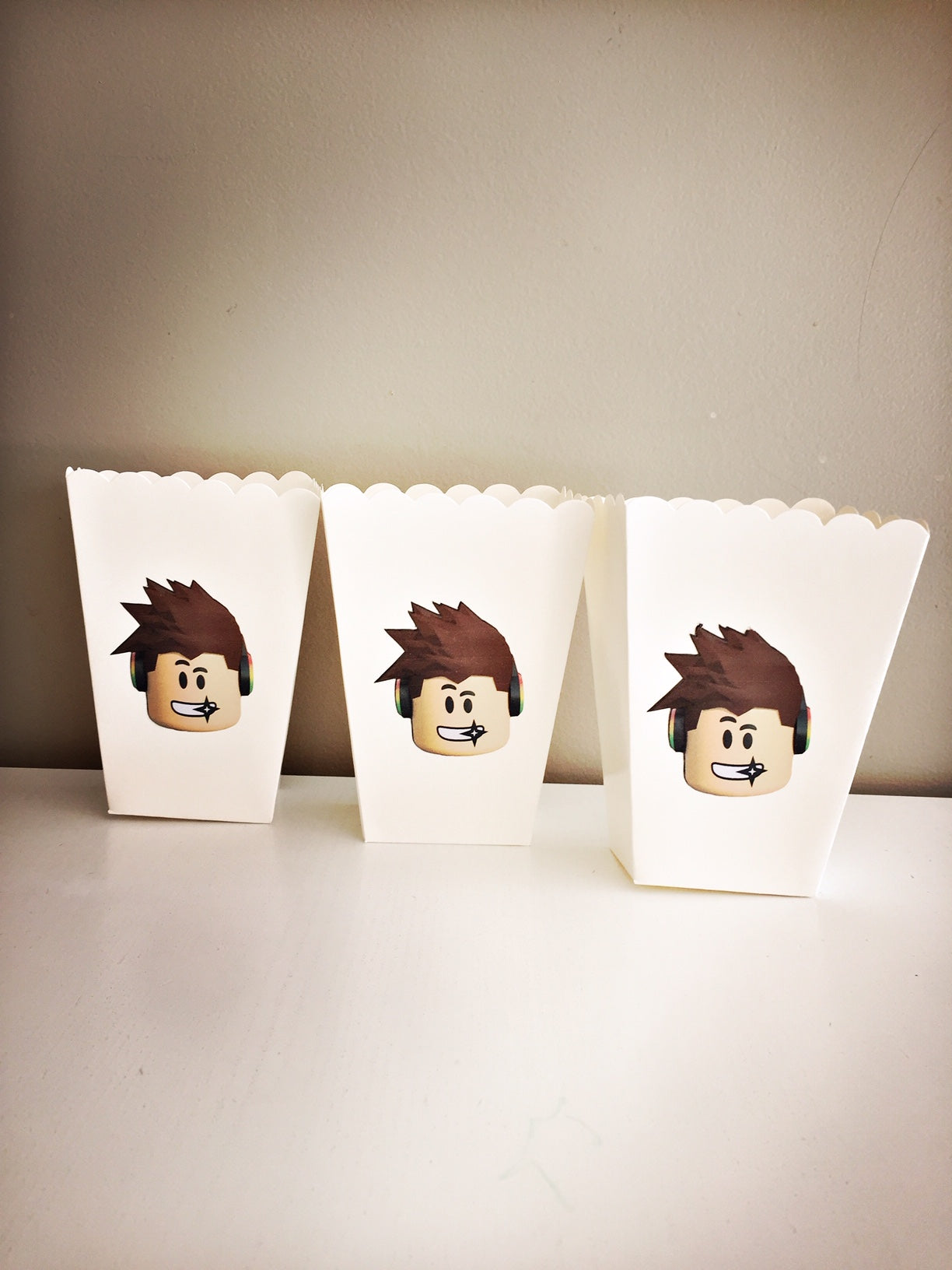 Roblox party popcorn boxes