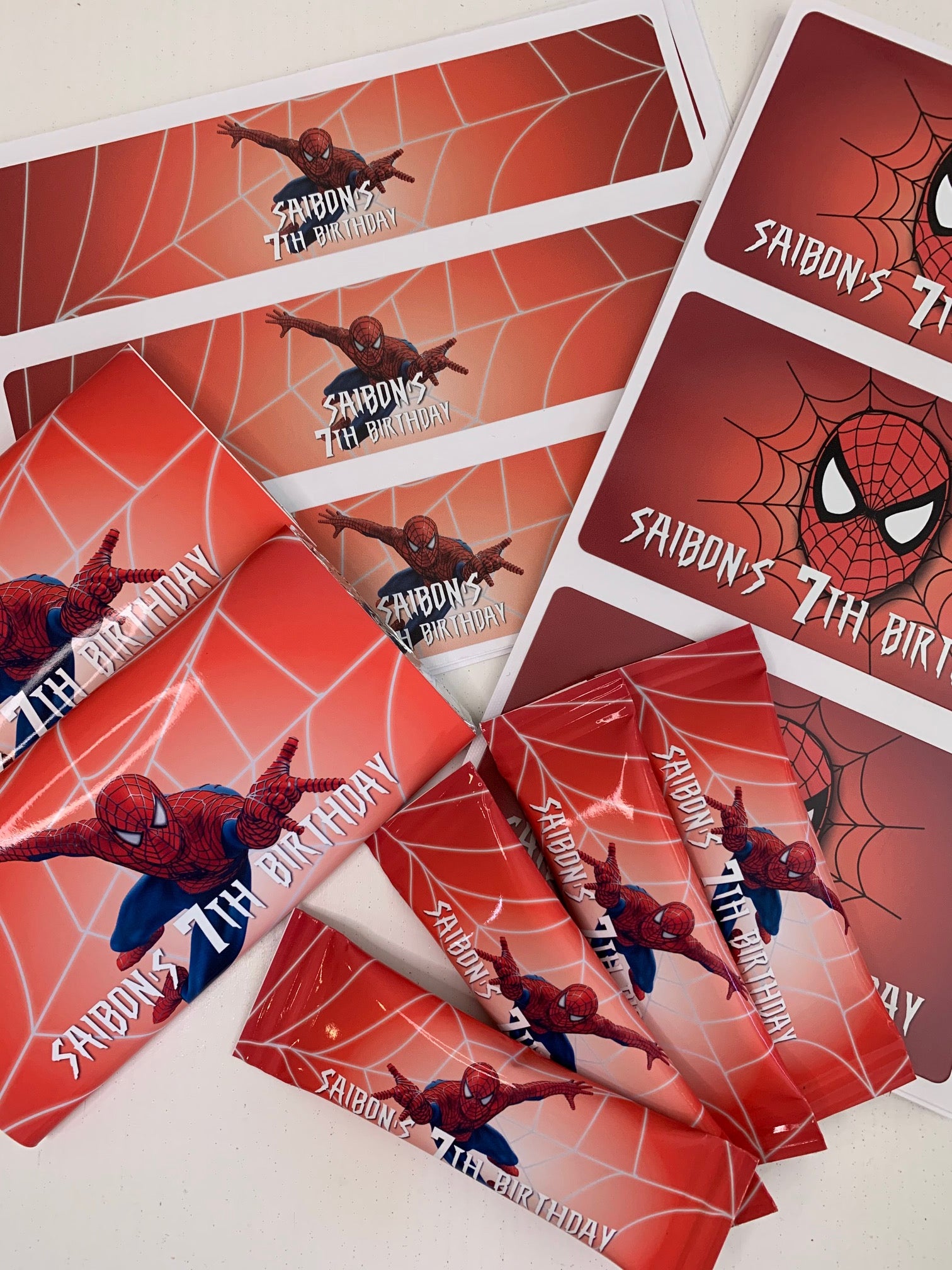 Spiderman personalised party supplies