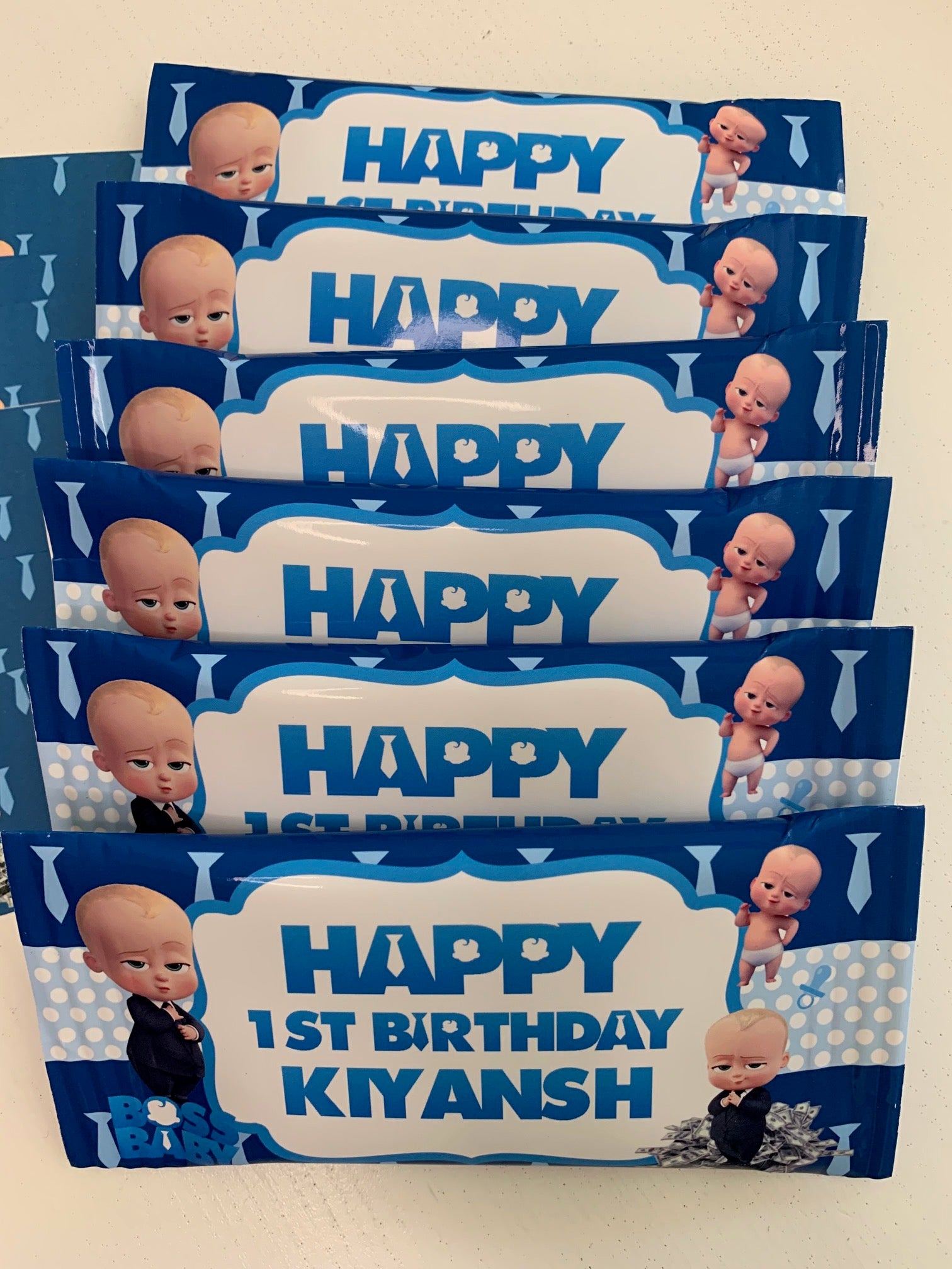 Boss baby personalised kit kat bars