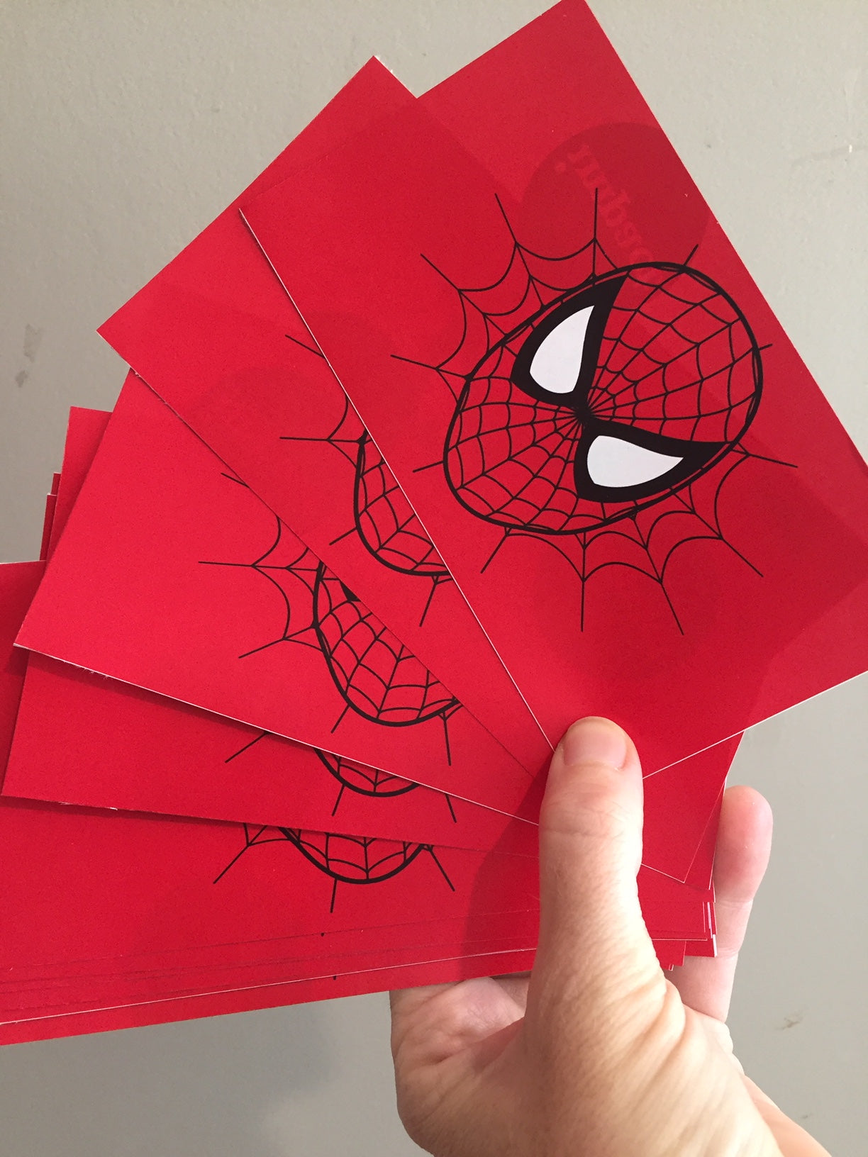 Spiderman gift box labels