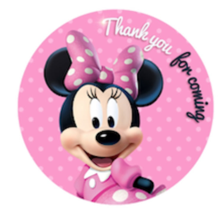 Minnie mouse personalised stickers