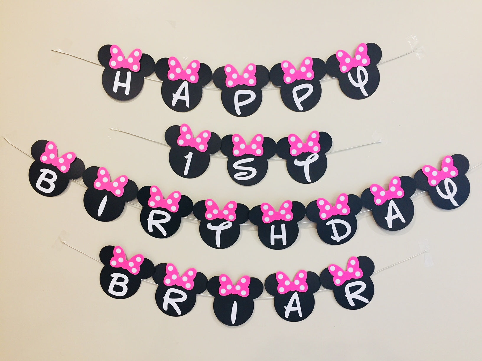 Minnie Mouse personalised bunting