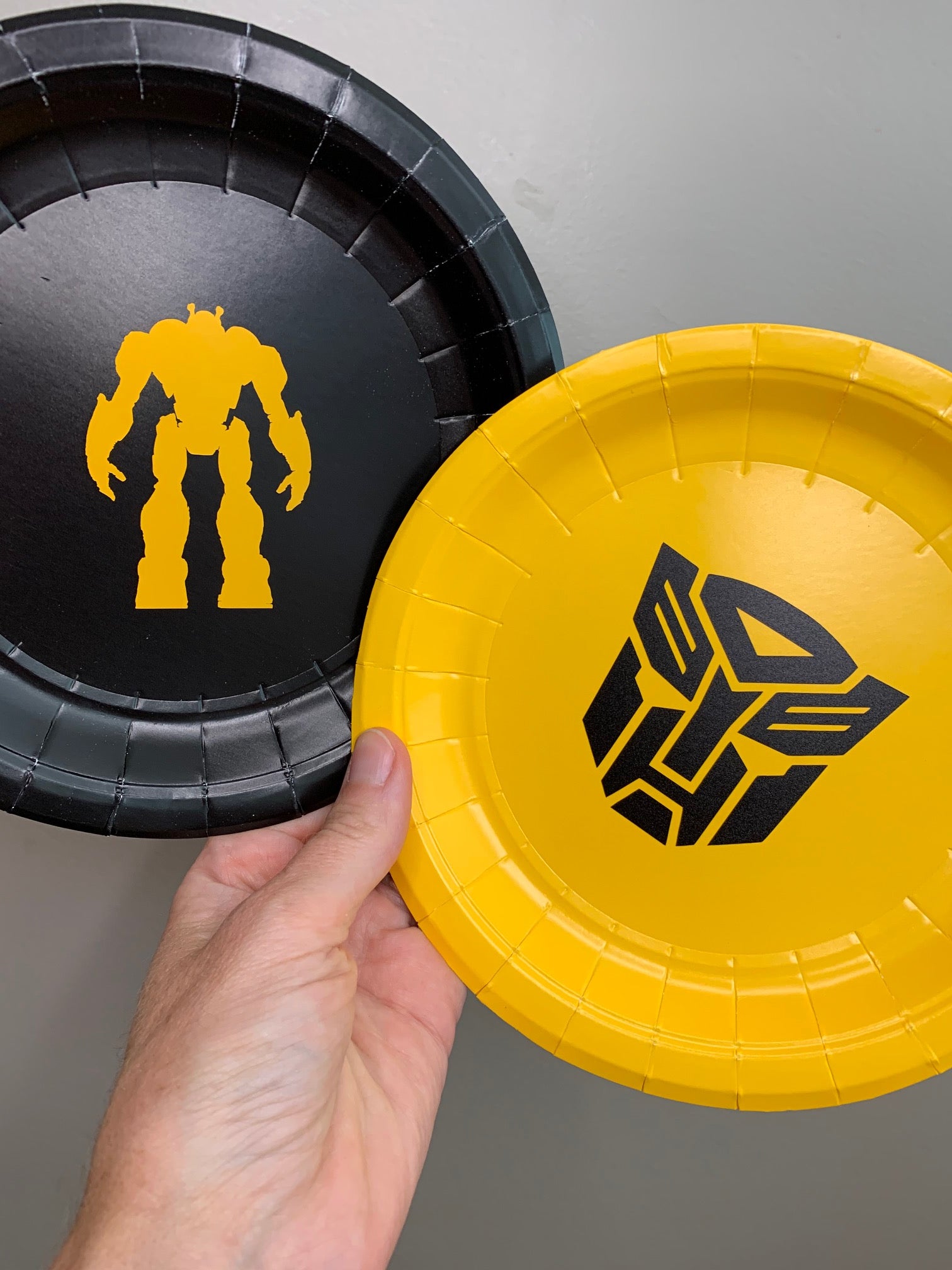 Transformers party plates