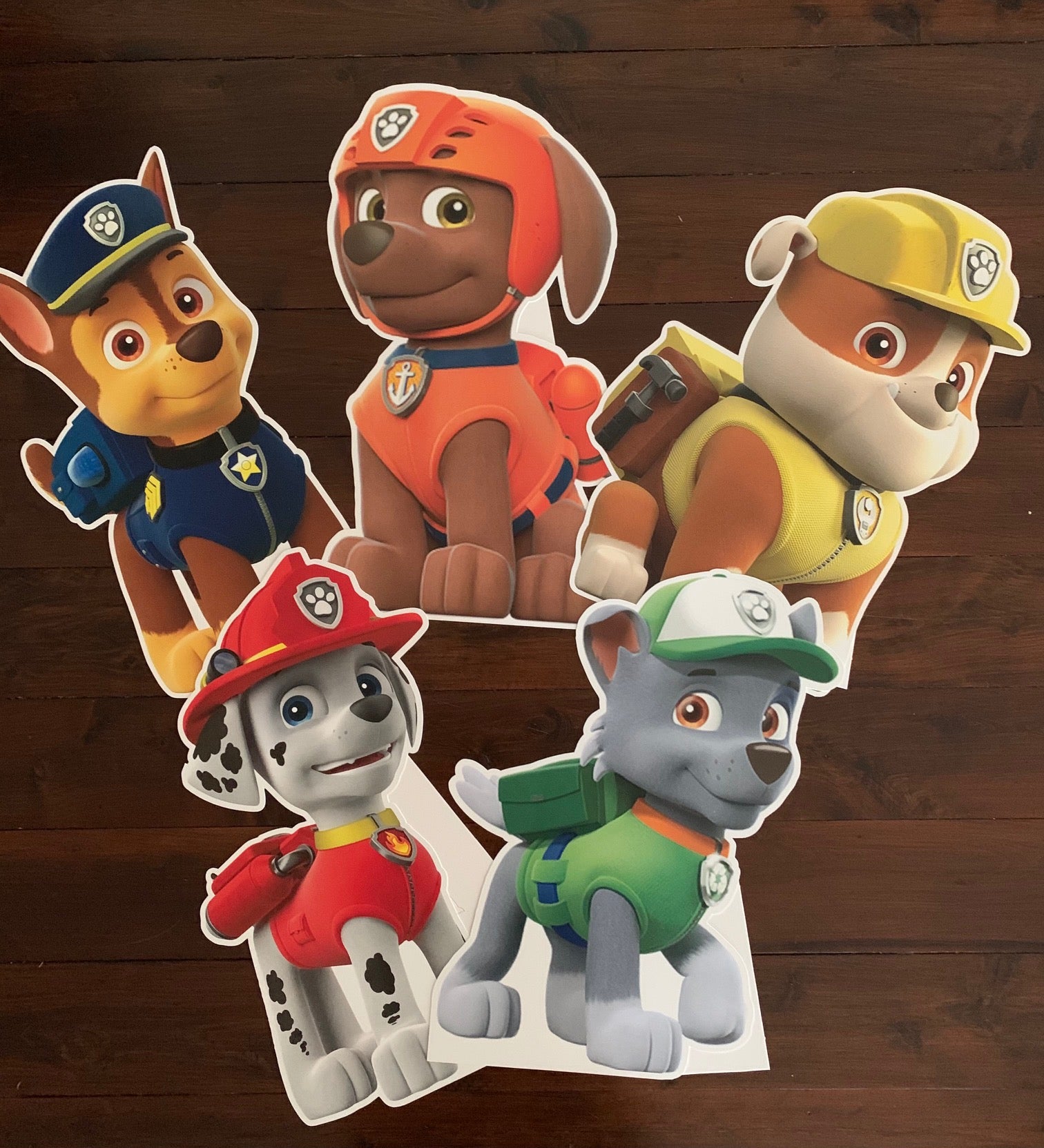 Paw Patrol A3 character cutouts