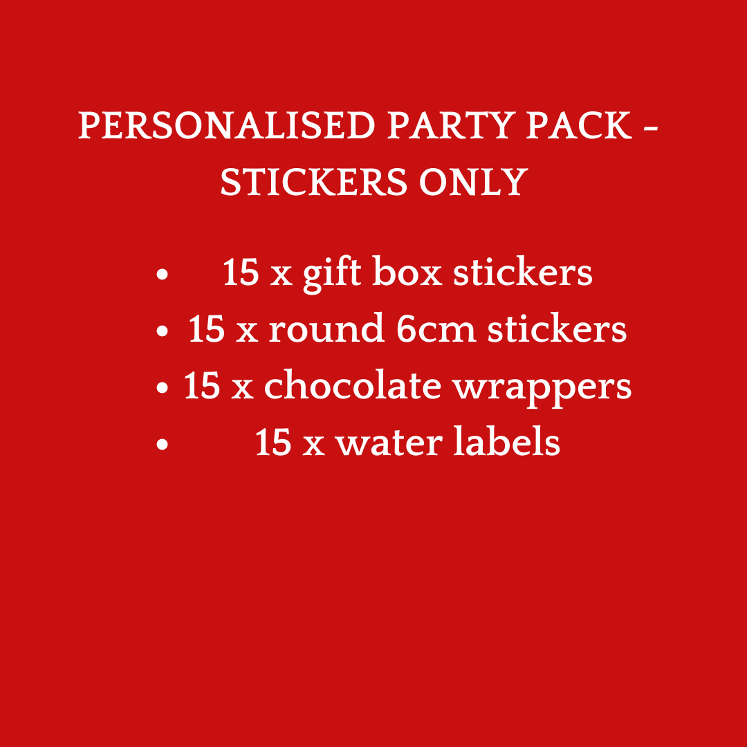 PERSONALISED STICKER ONLY PARTY PACK