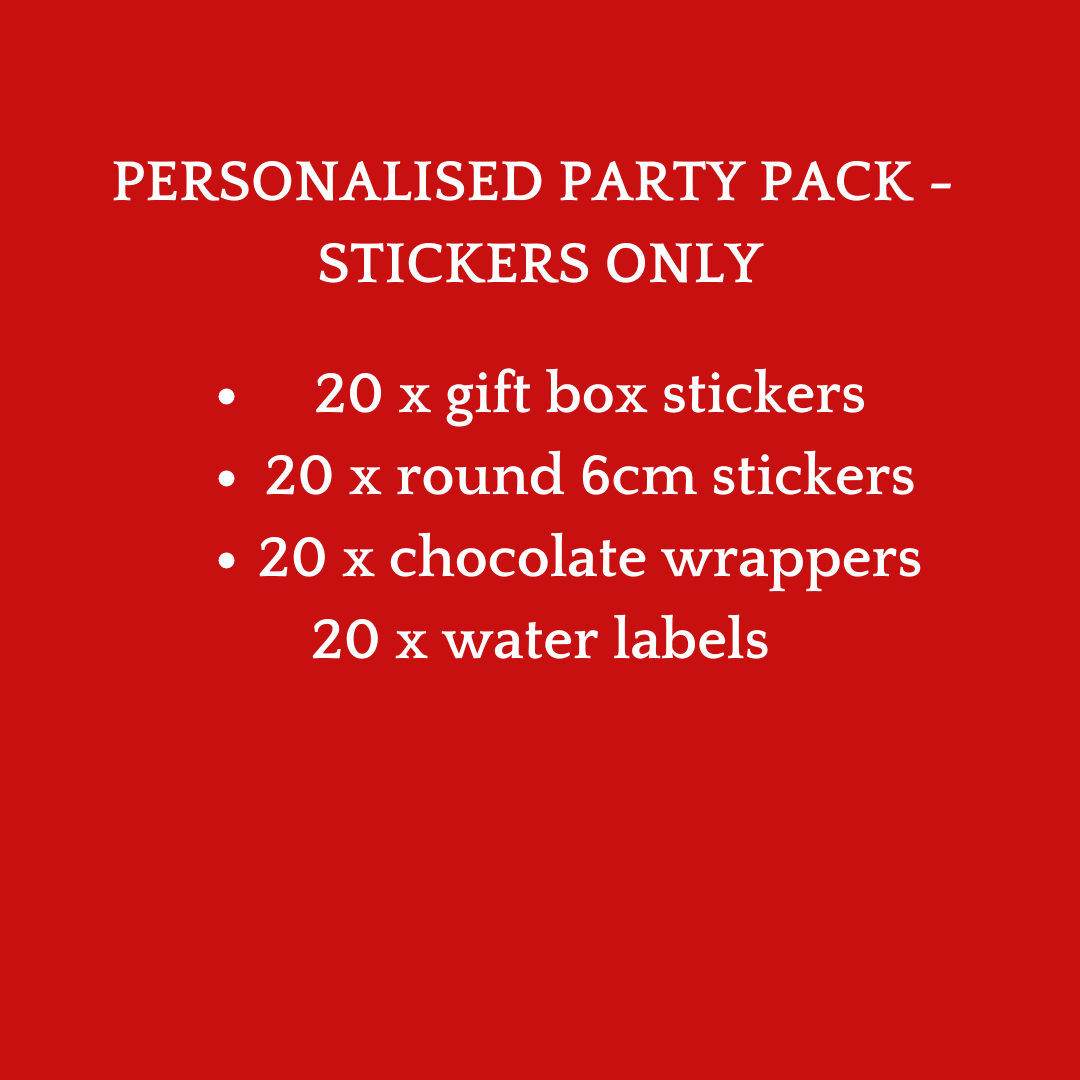 PERSONALISED STICKER ONLY PARTY PACK