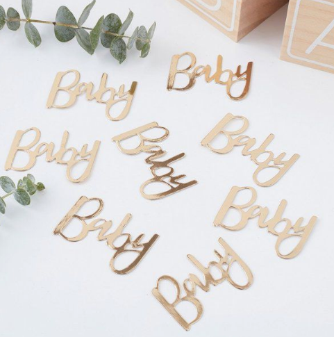 Baby gold confetti baby shower