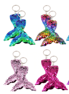 Mermaid key rings party favours