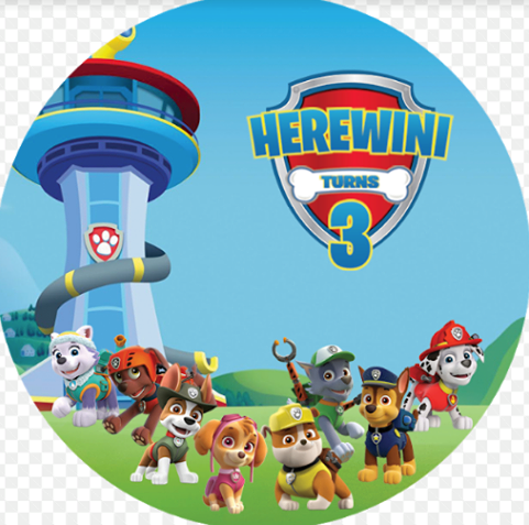 Paw patrol personalised stickers