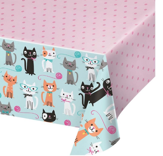 Cat party table cloth