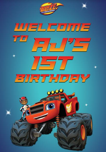 Blaze and the monster machines welcome poster