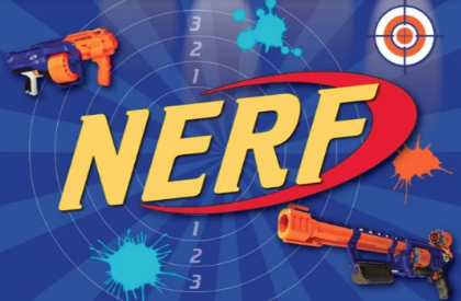 Nerf gun party backdrop