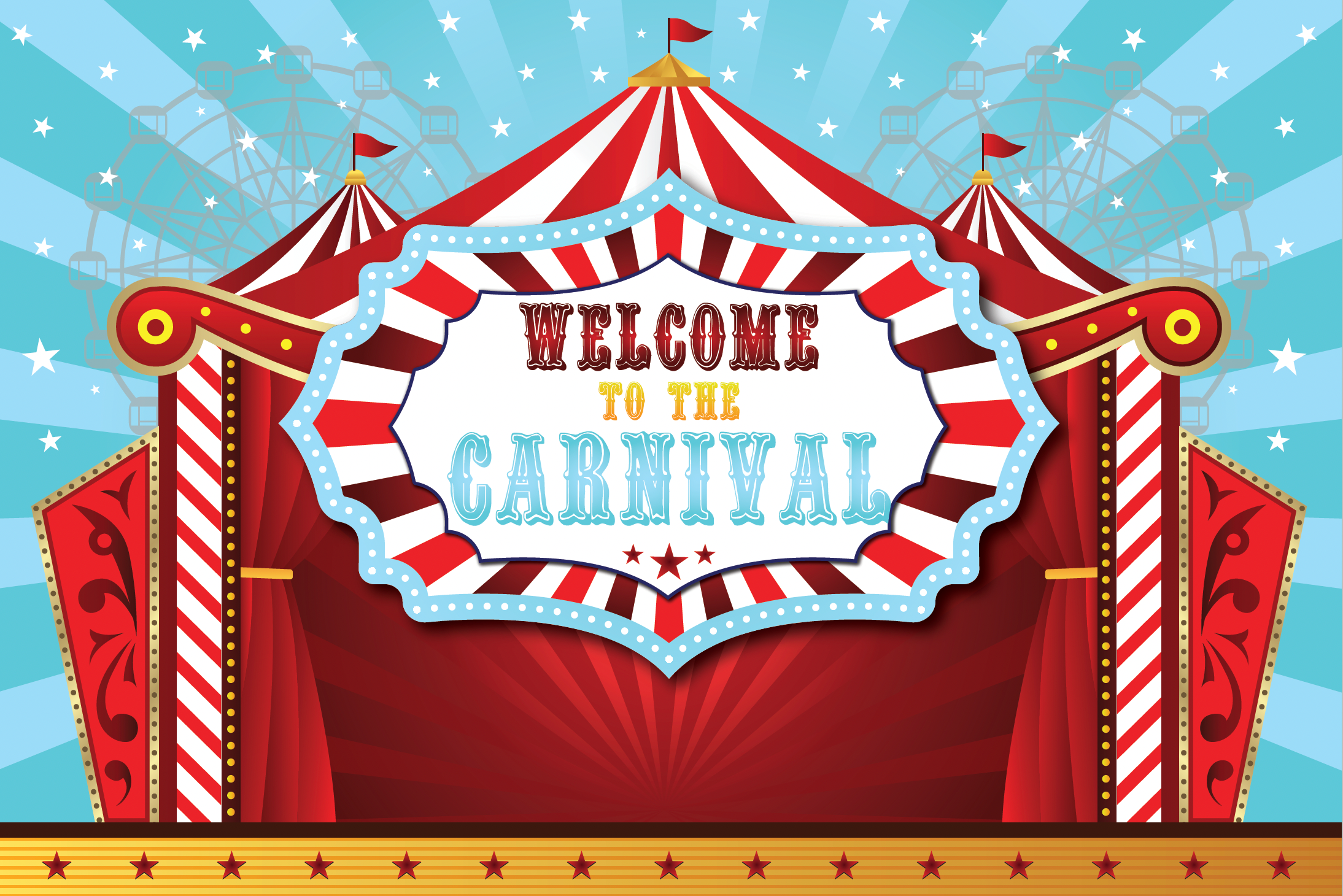 Circus carnival non personalised backdrop