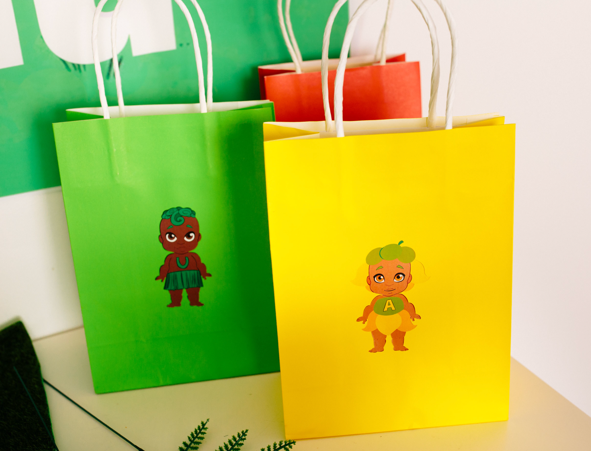 Takaro tribe themed gift bags