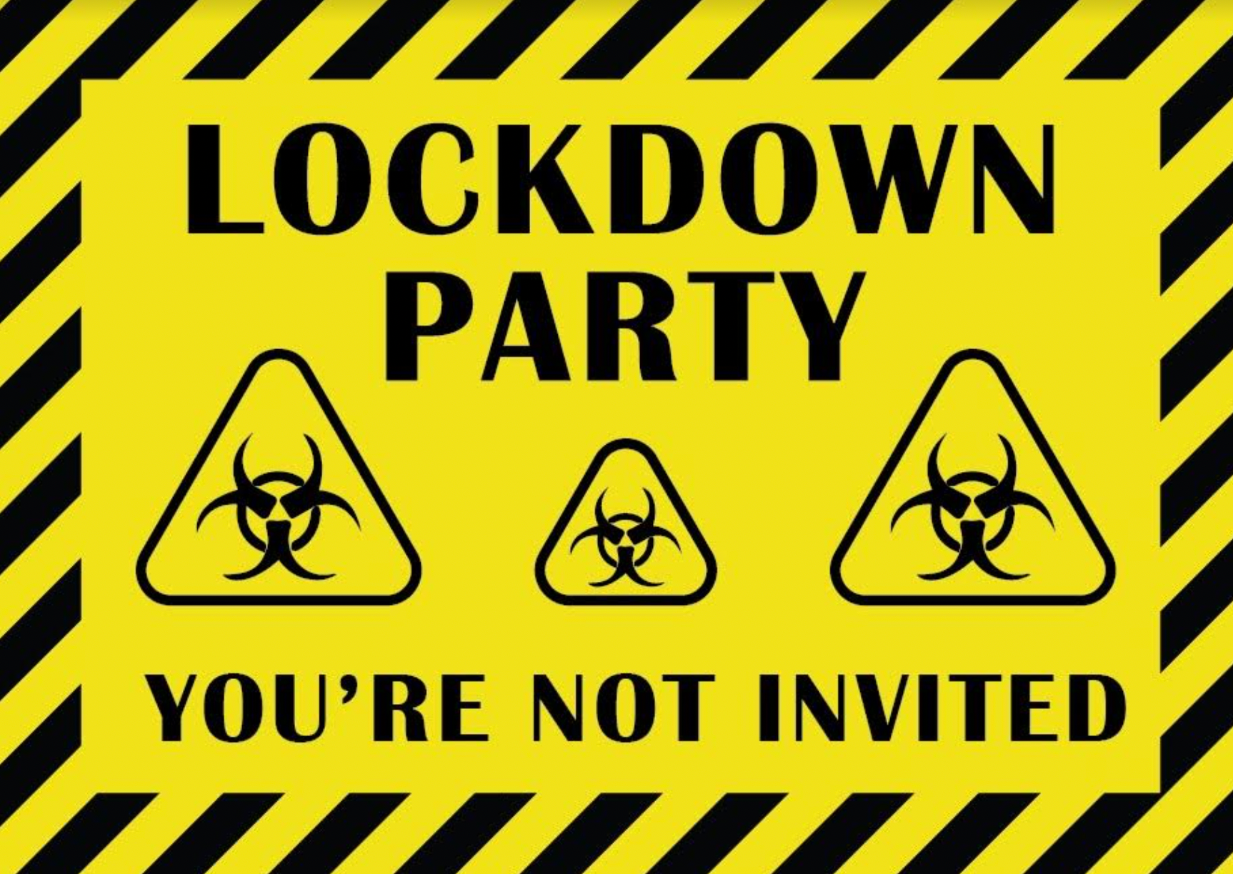 Lockdown party poster