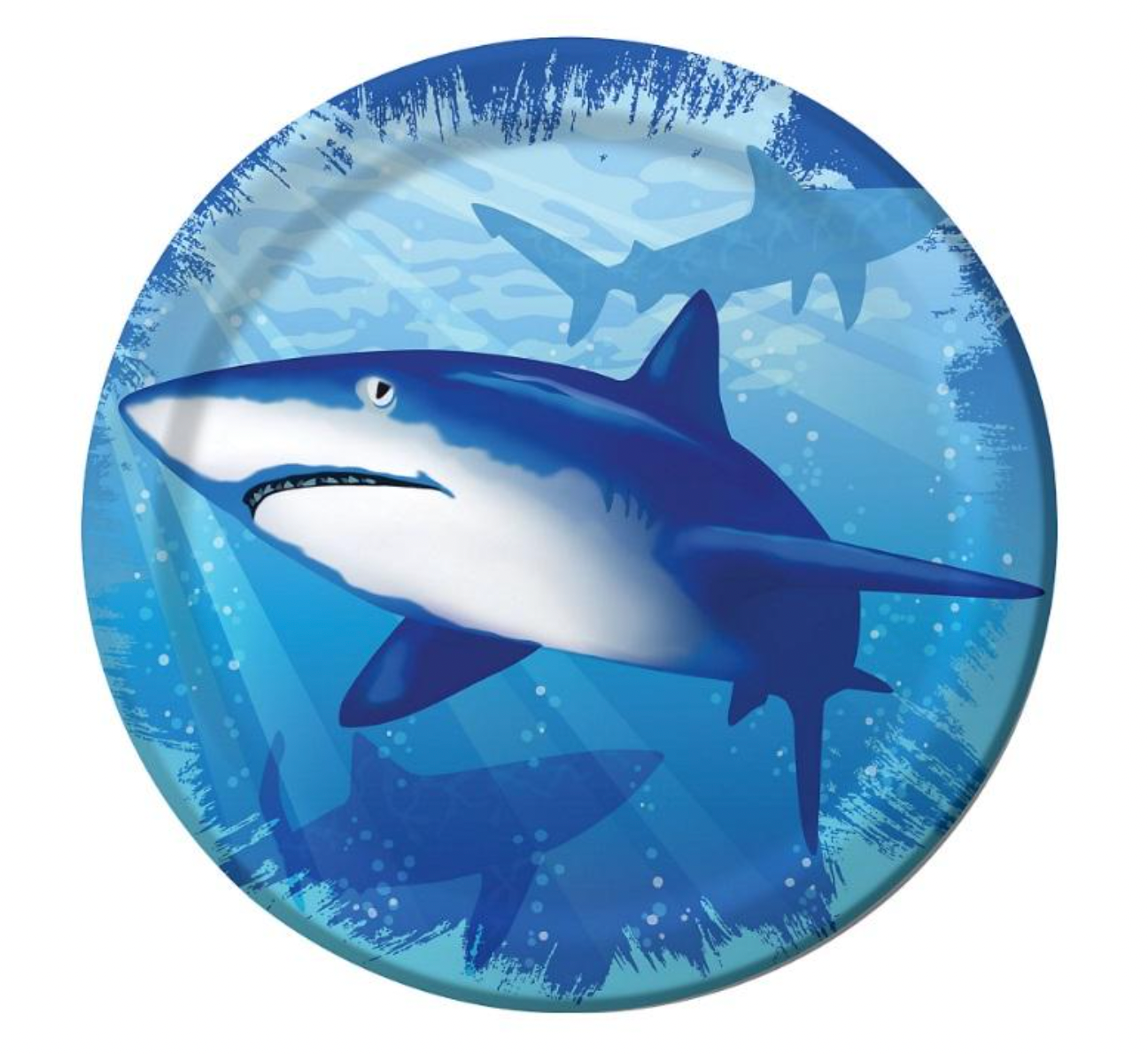 Shark themed party plates