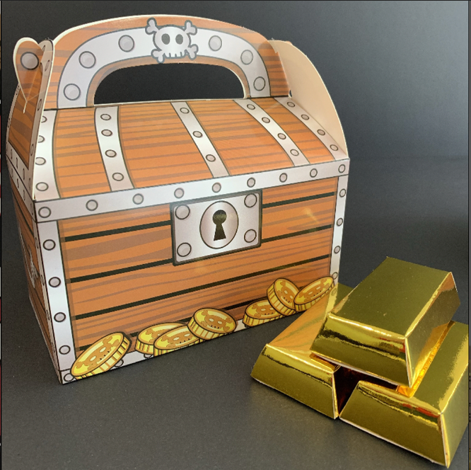 Pirate party treasure chest gift boxes