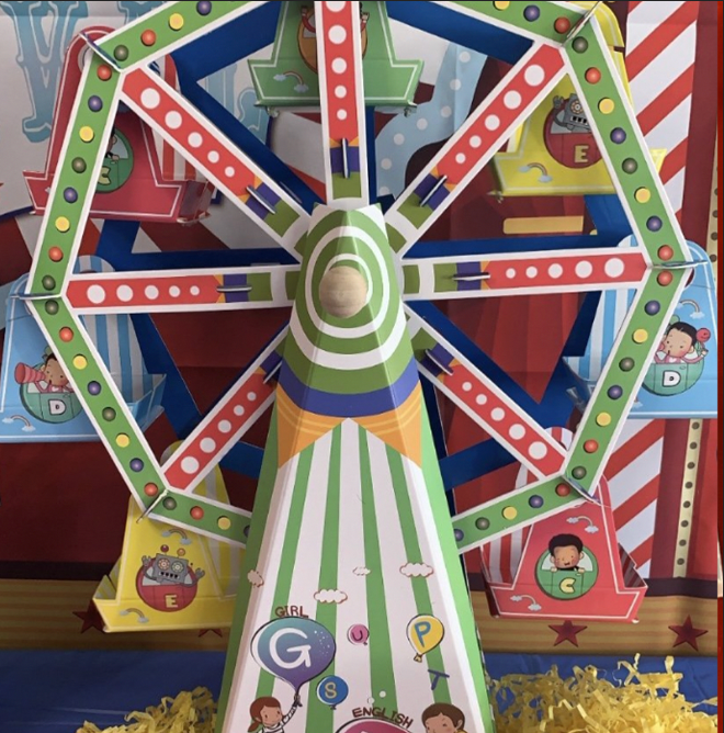 Circus carnival ferris wheel centrepiece