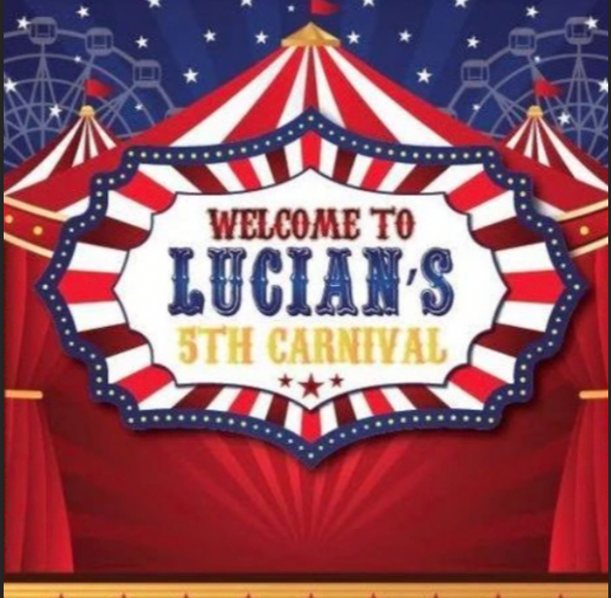 Circus carnival personalised backdrop
