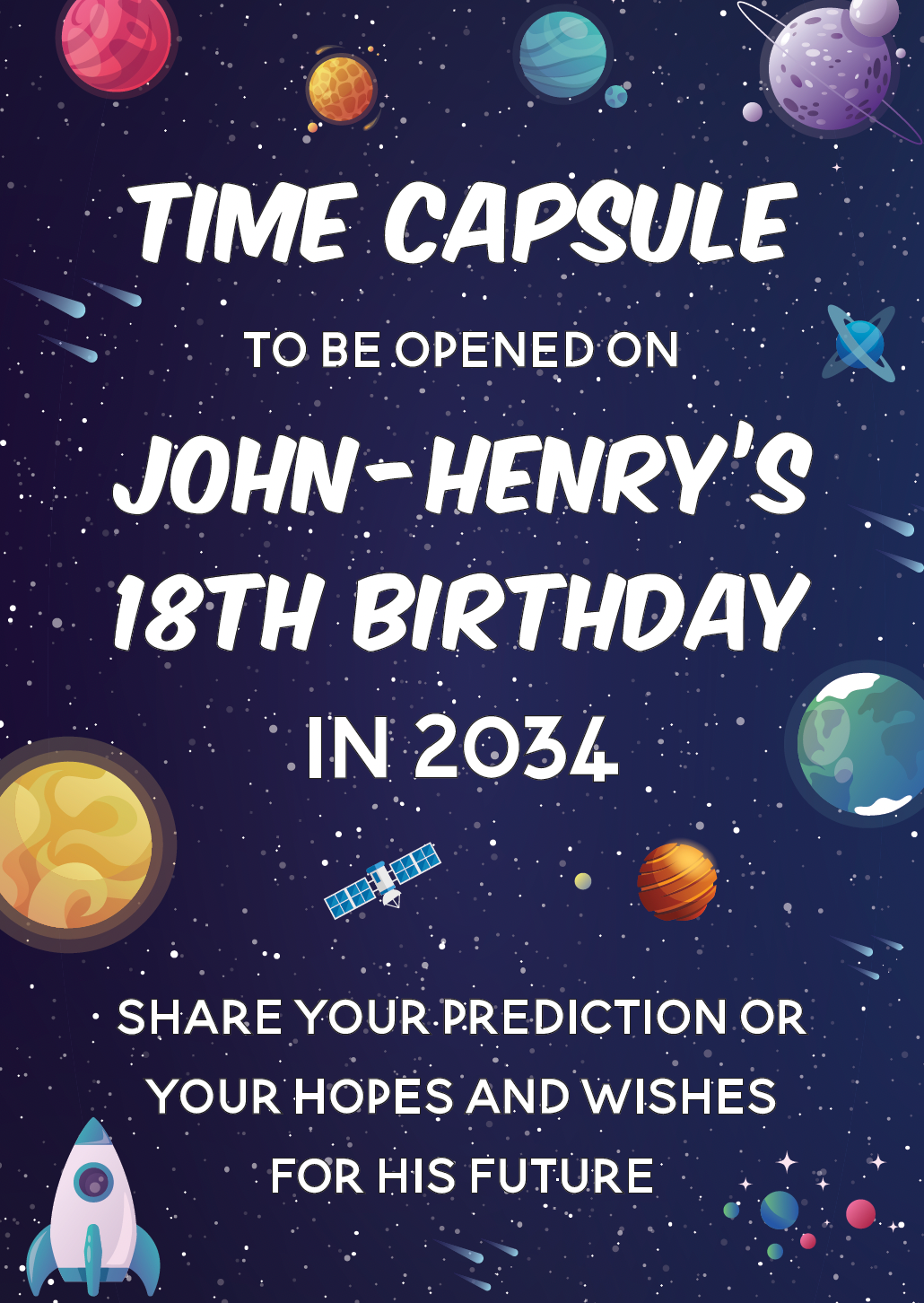 Galaxy time capsule poster