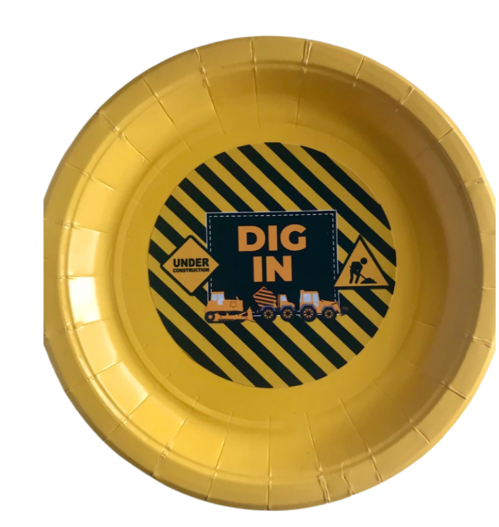 CONSTRUCTION PARTY PLATES AND CUPS