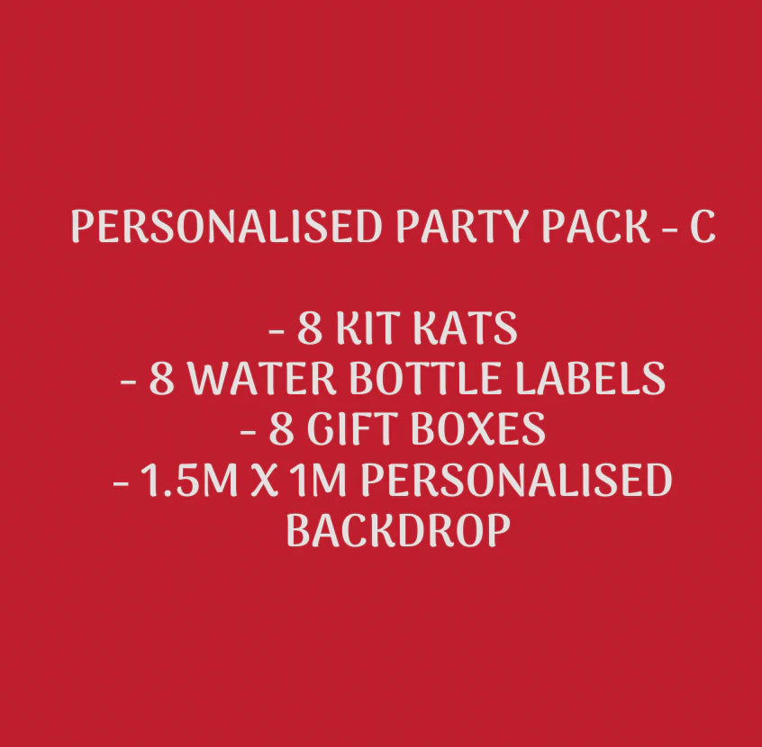 Personalised party supplies