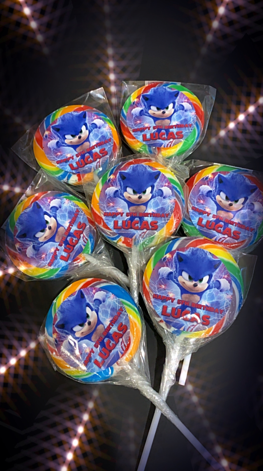 Sonic the hedgehog lollipops