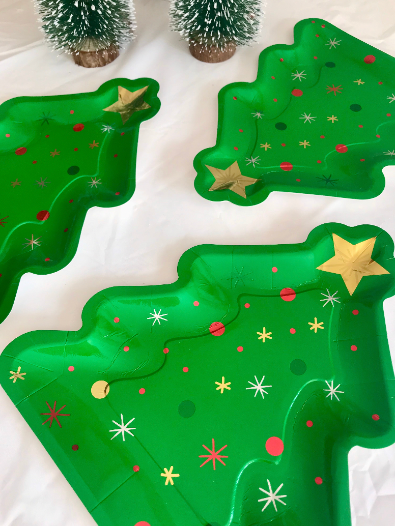 Christmas tree plates