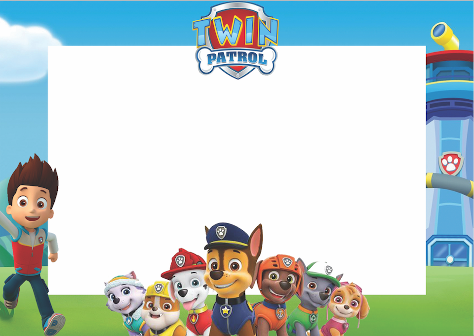 Paw patrol themed photobooth frame