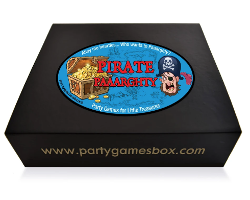 Pirate kids party games box