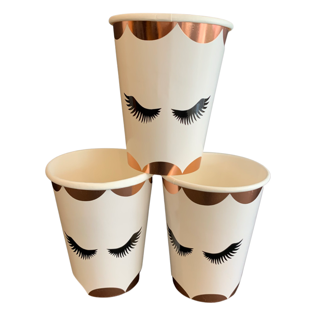 Lash themed party cups
