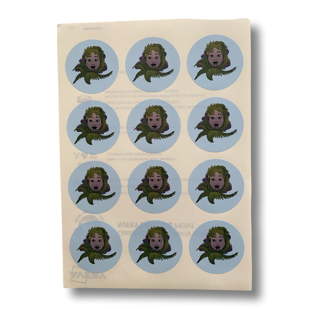 Kōkā round sticker sheets