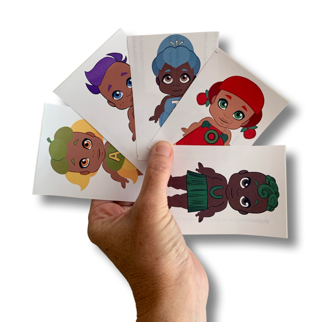 Tākaro Tribe character stickers