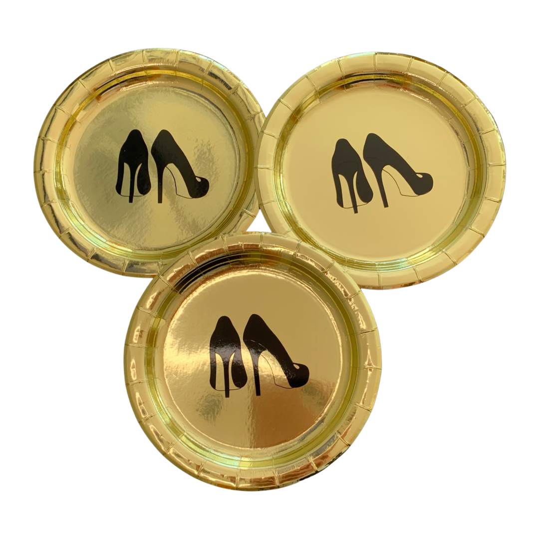 Glam high heel party plates