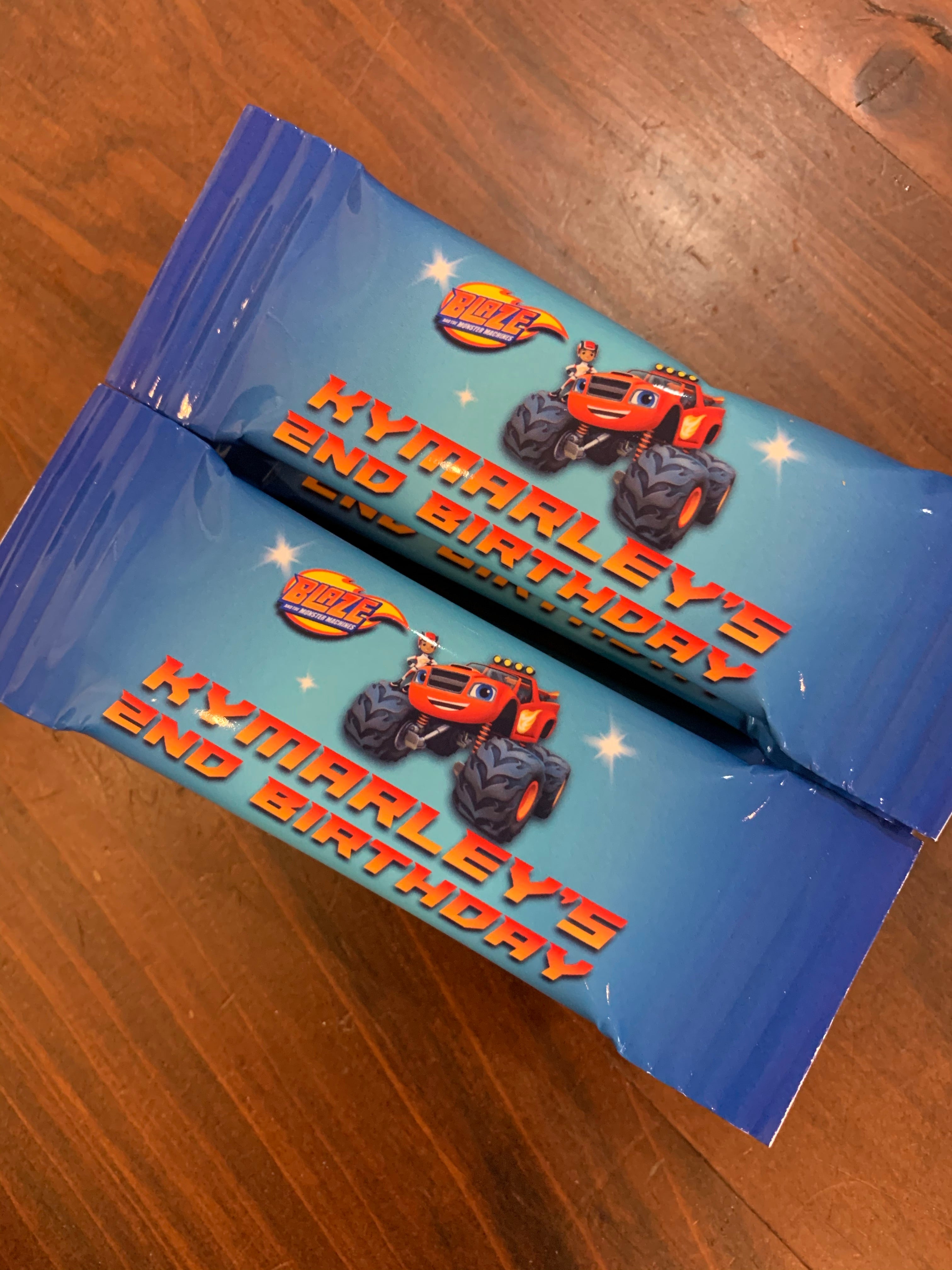 blaze and the monster machines personalised mini kit kat bars 