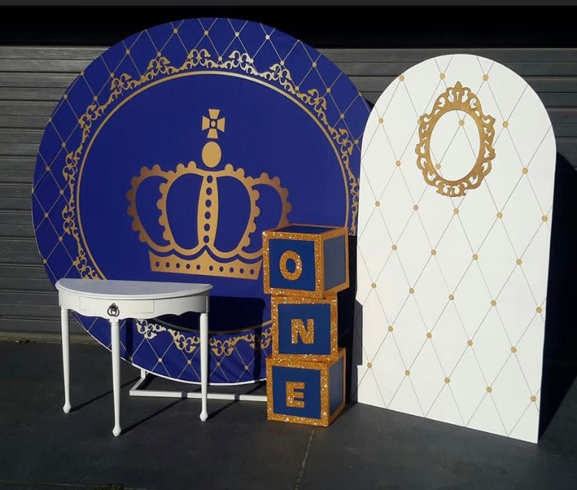 Prince themed round backdrop