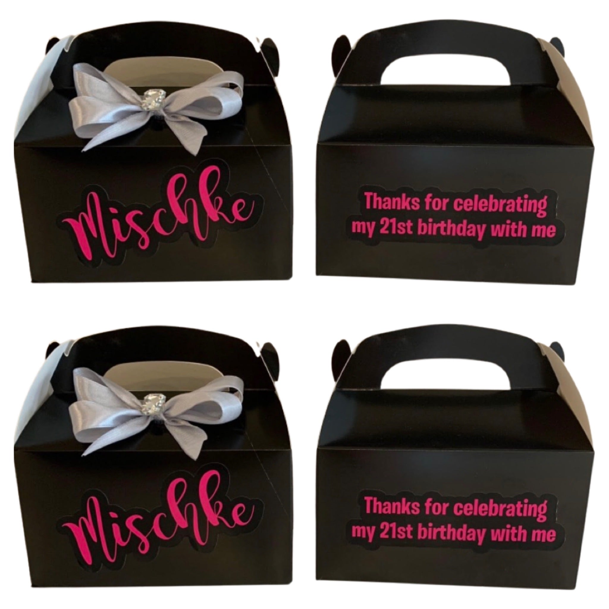 Personalised gift box with bow