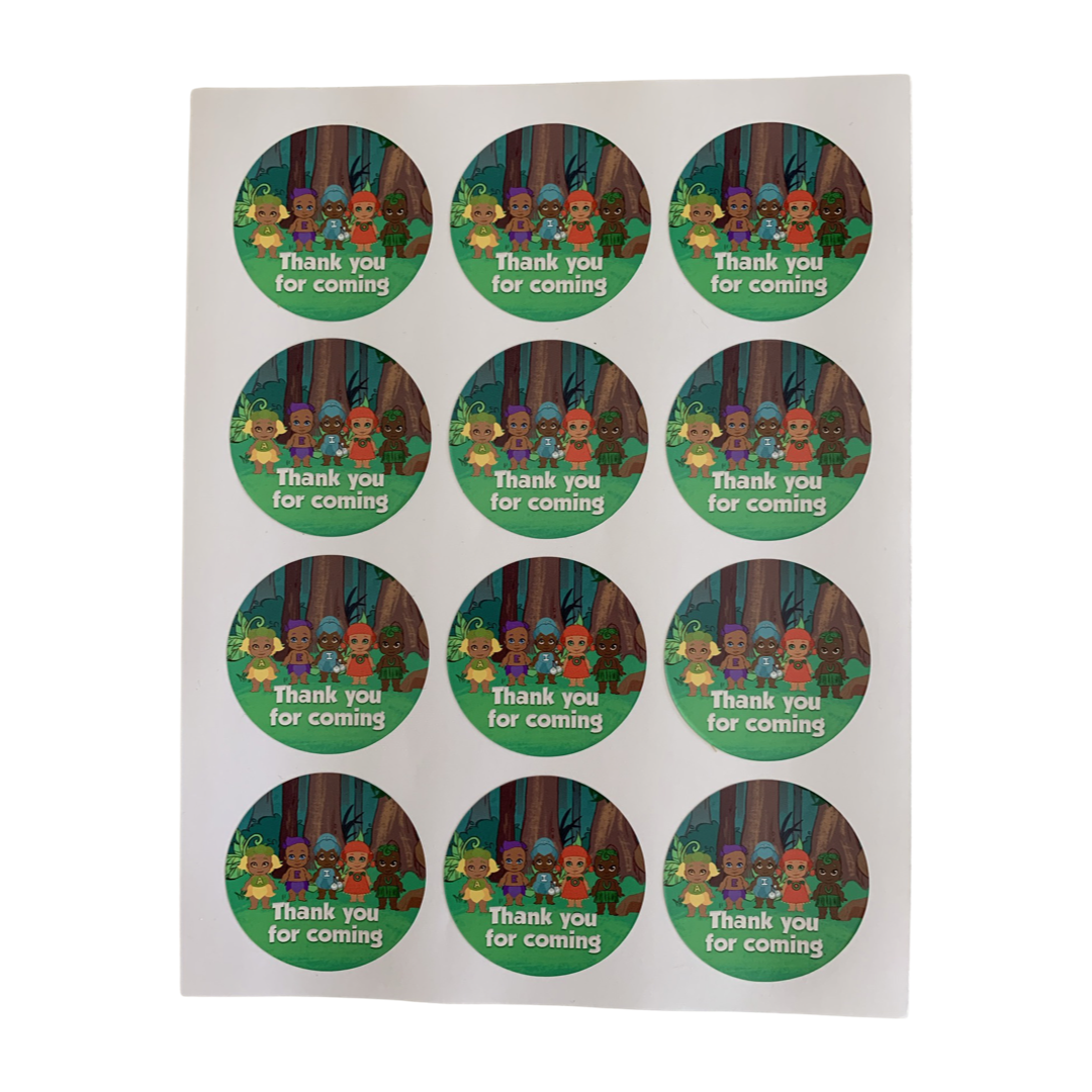 Takaro Tribe thankyou stickers