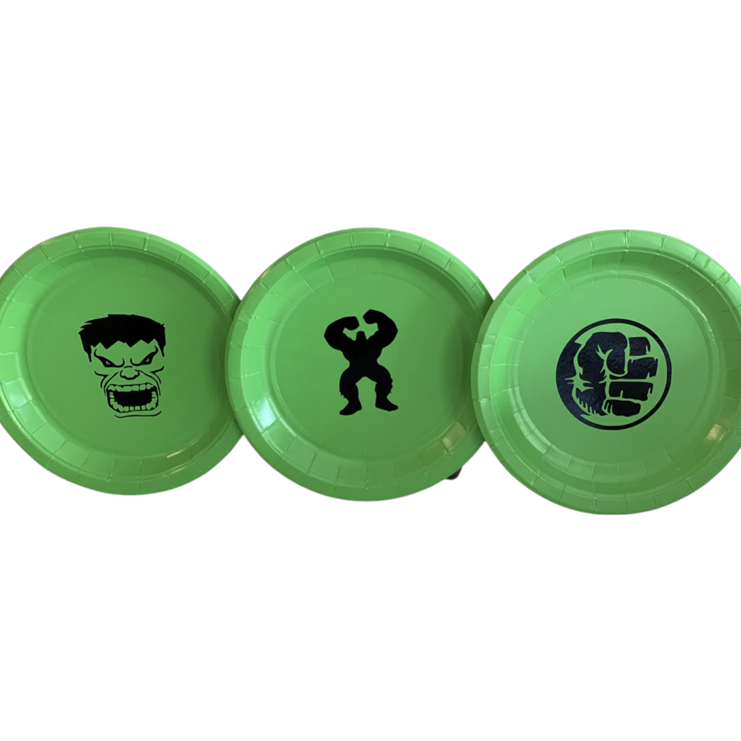 Hulk party plates