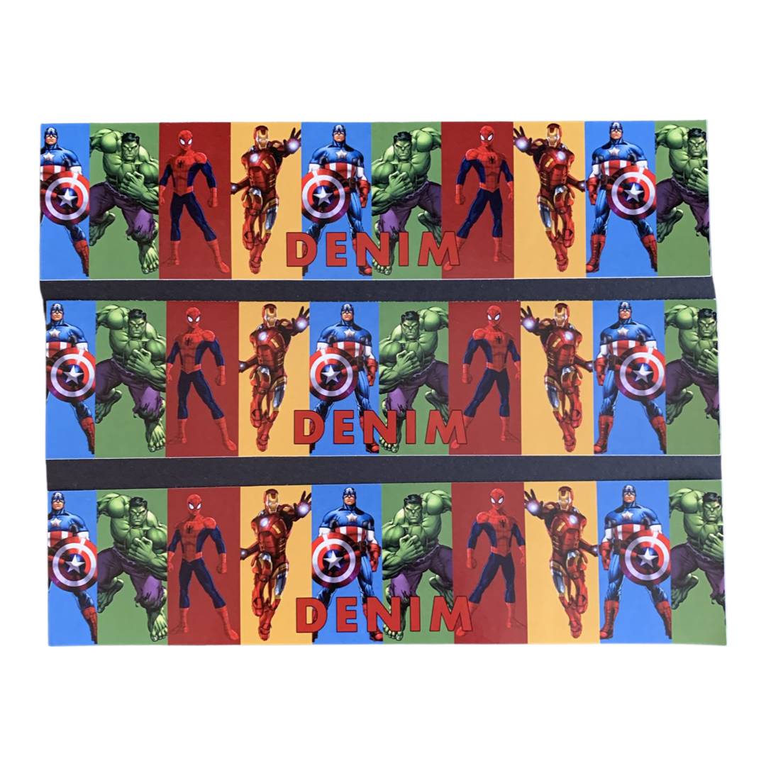 Avengers superhero water labels