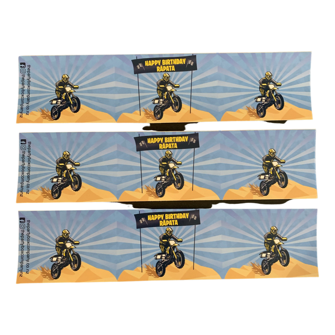 motorbike water labels