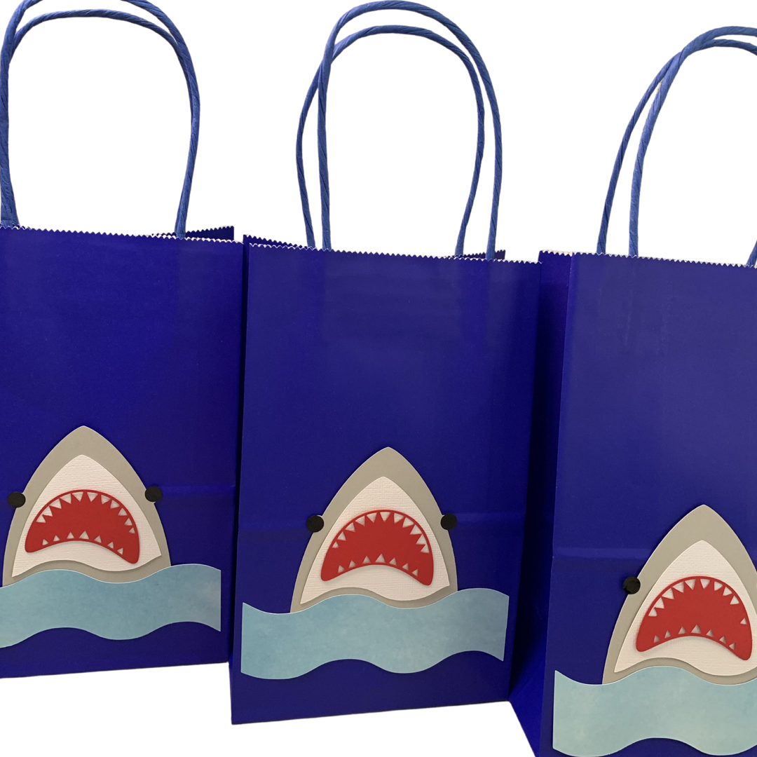 Shark party gift bags