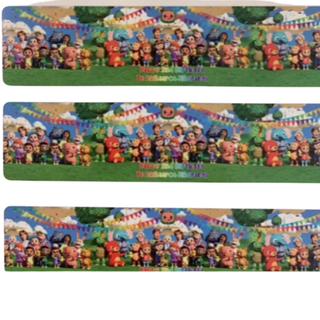 Cocomelon personalised water labels
