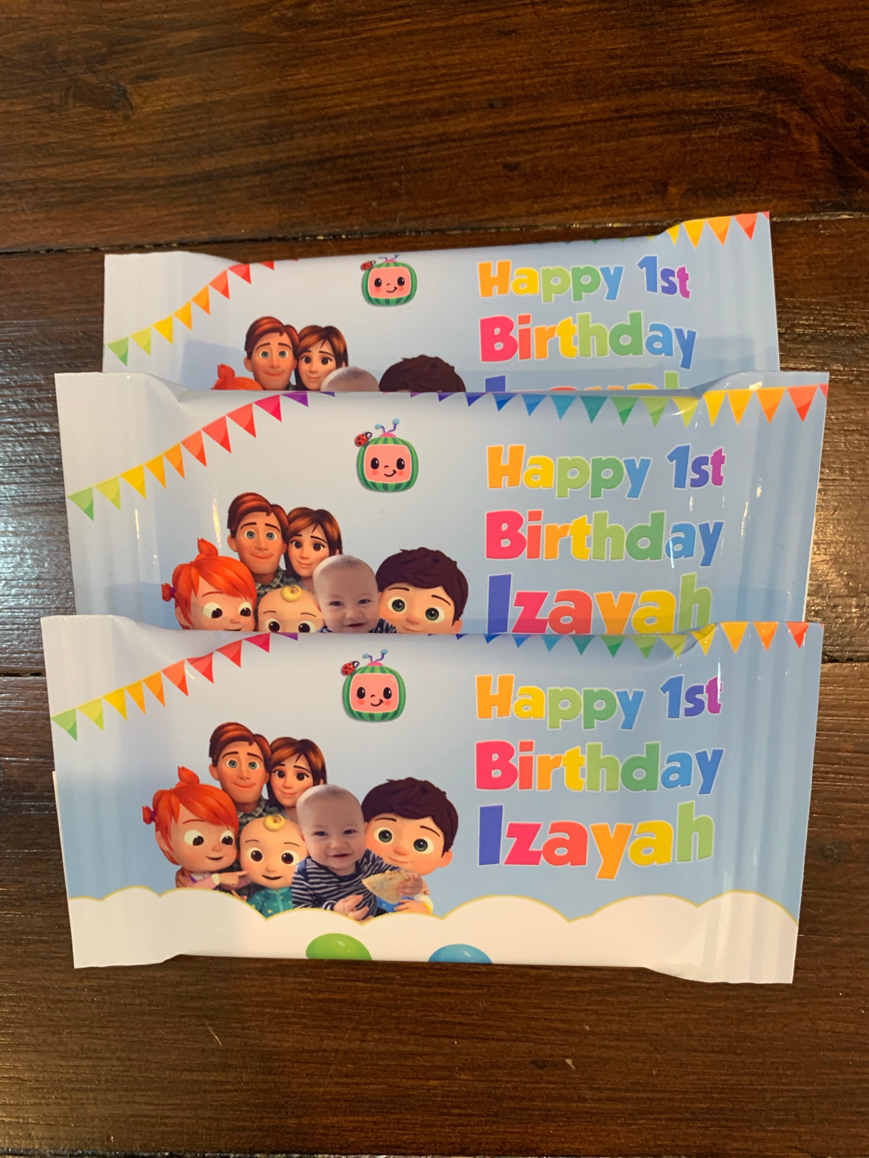 Cocomelon personalised kit kats