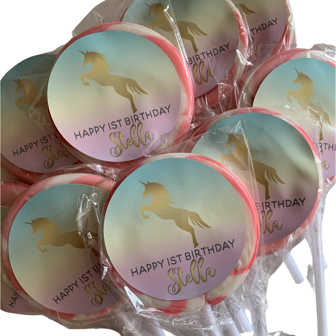 Unicorn lollipops