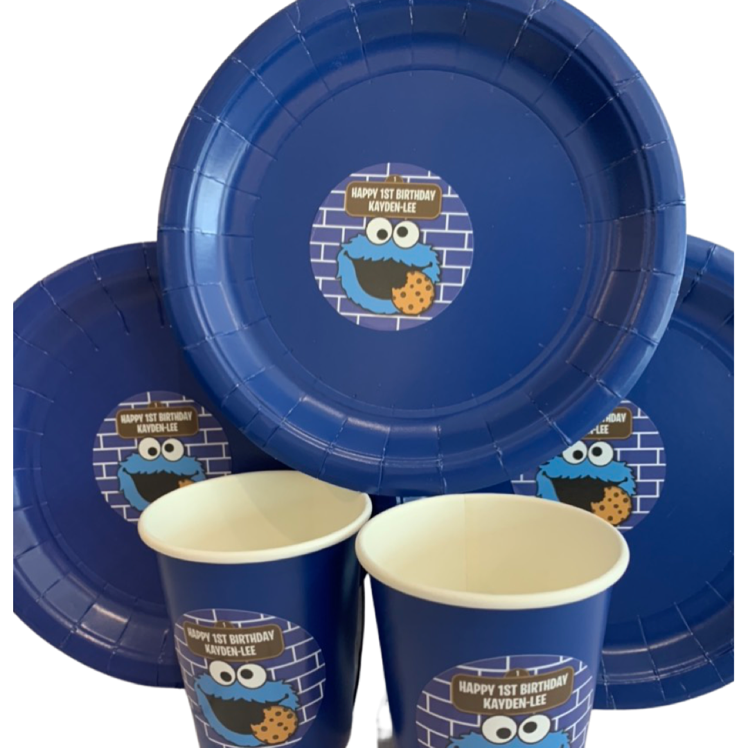 Cookie Monster personalised tableware