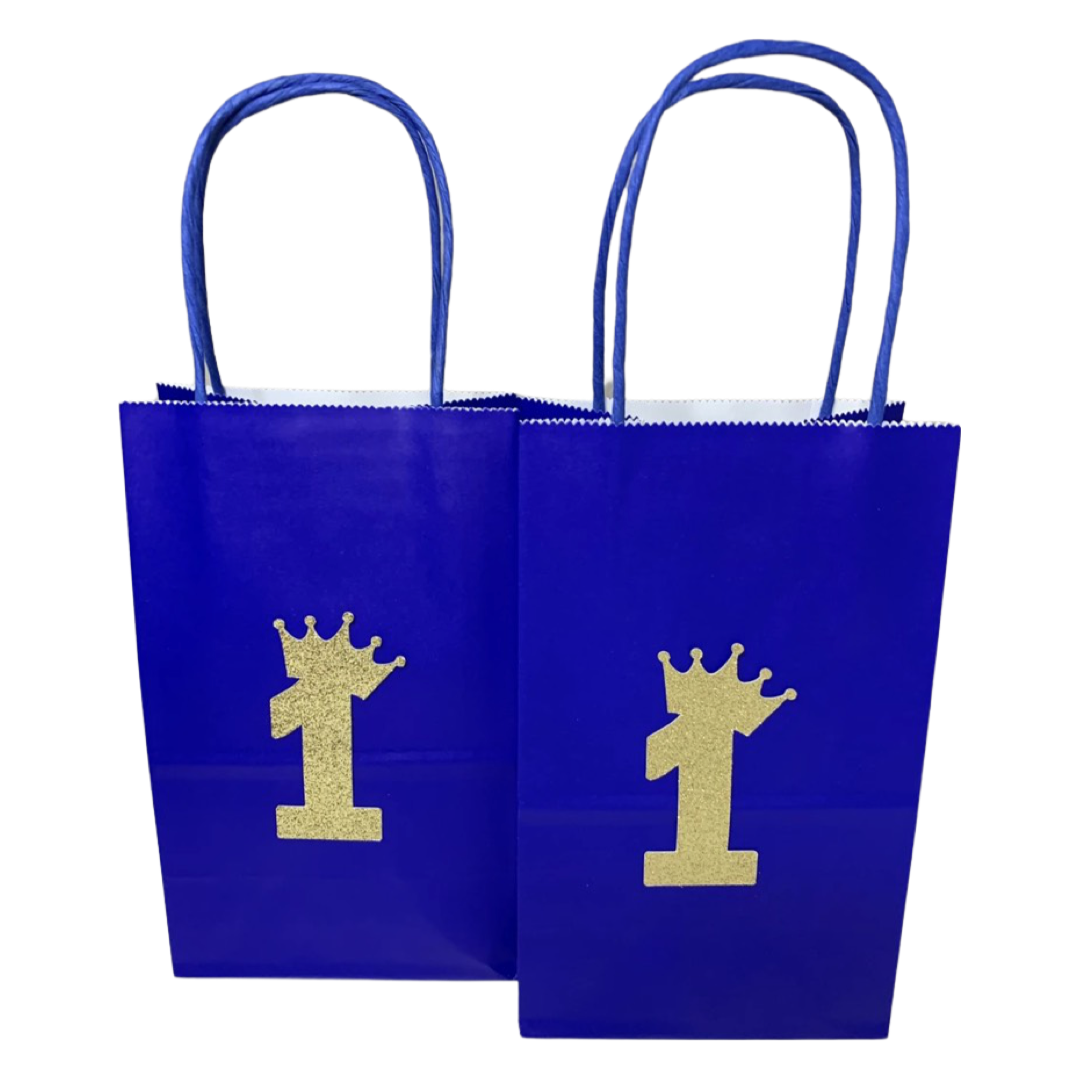 Prince themed crown party bags