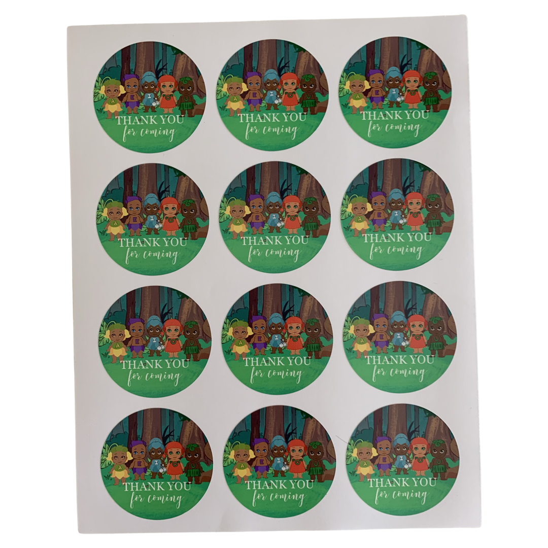 Takaro Tribe thankyou stickers