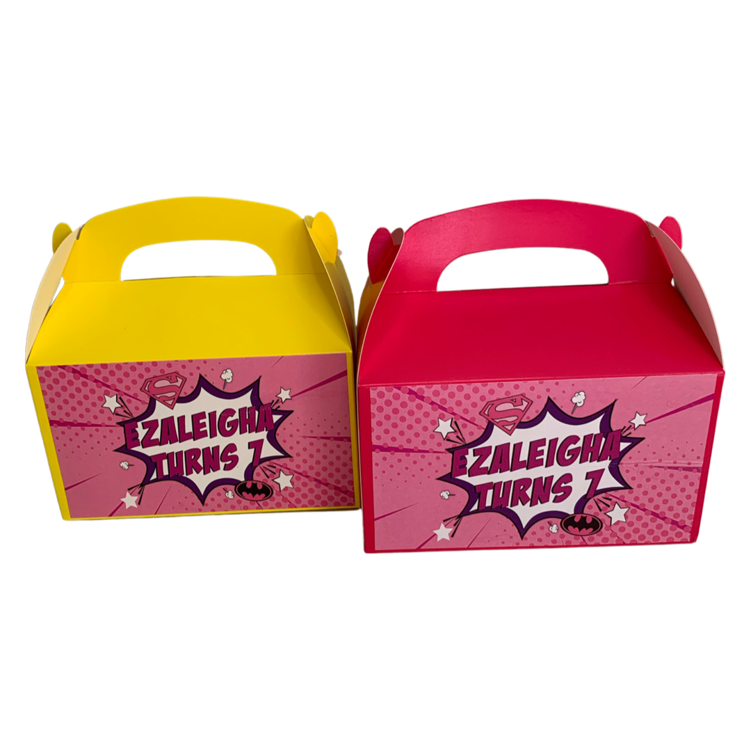 Superhero personalised gift boxes